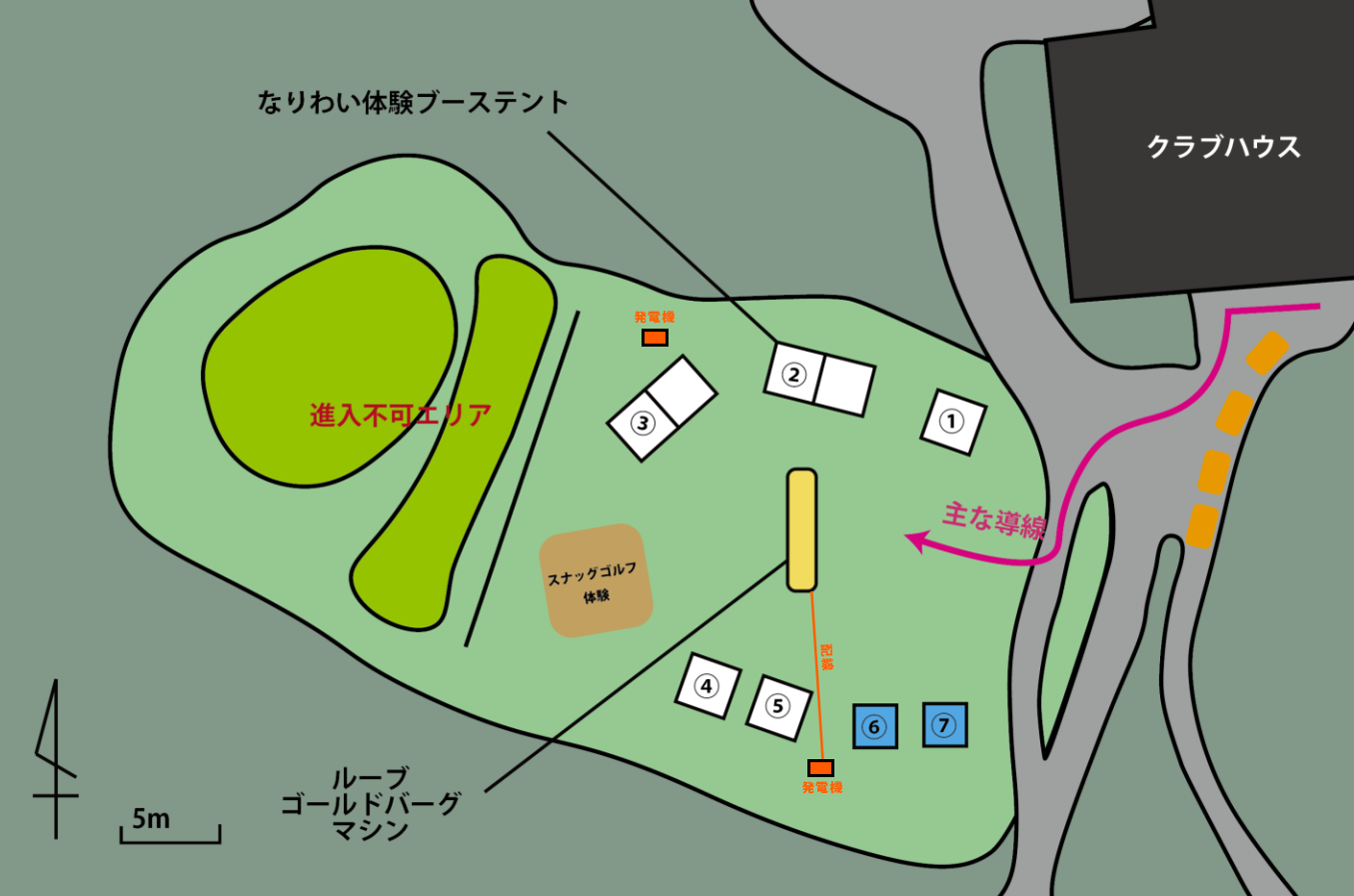 会場全体図（各ブースの設営箇所・主な導線）
